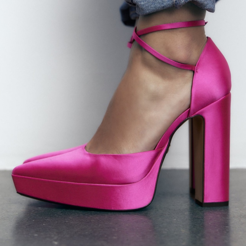Zara heeled platform shoes